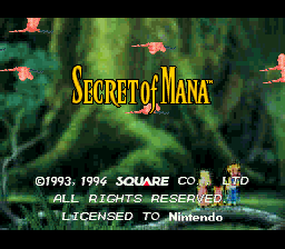 Secret of Mana (Germany) Title Screen